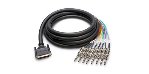 Hosa DTP-802, gebalanceerde multi kabel, db25 naar jack, 2 mtr